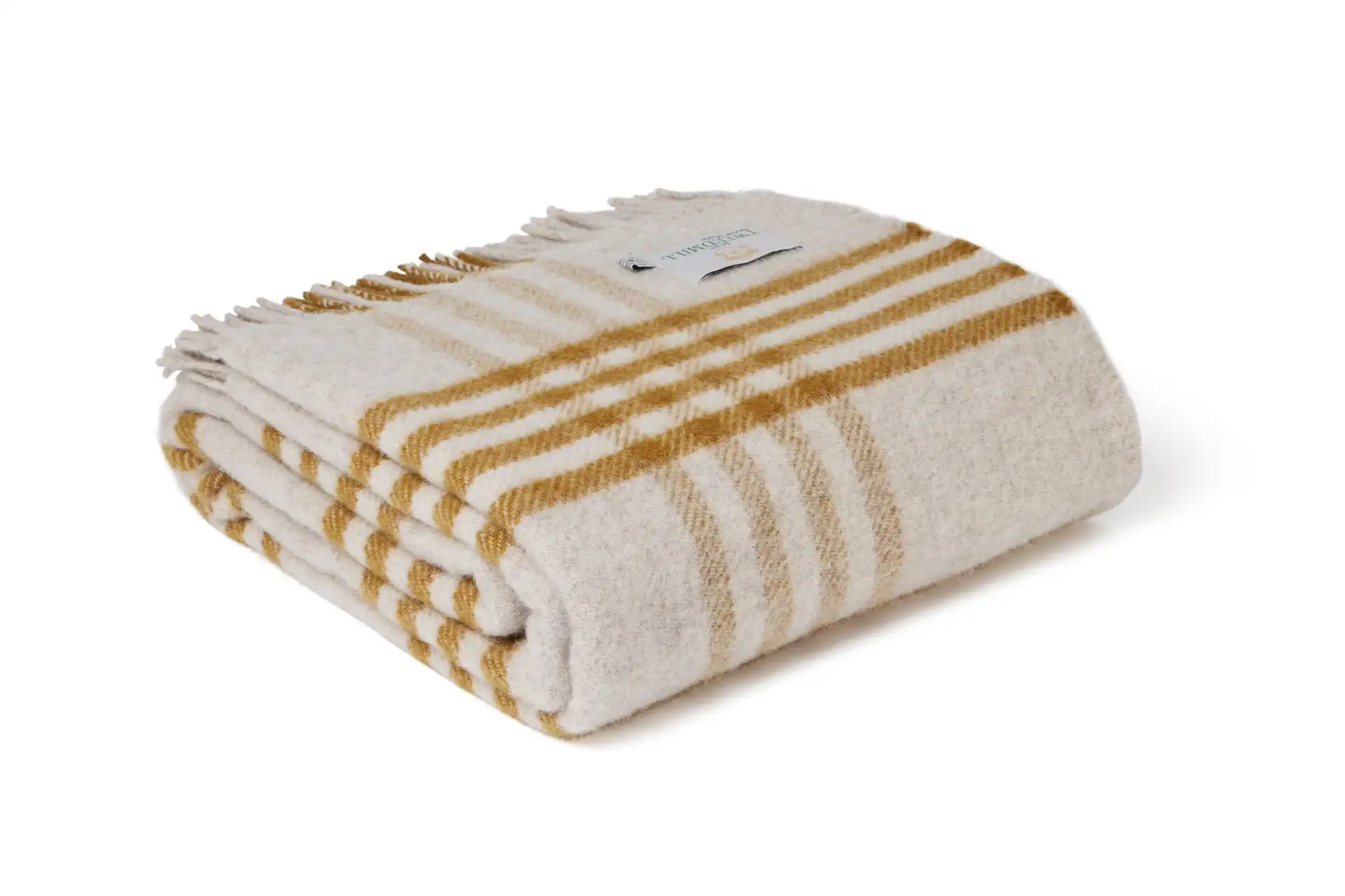 Deka z čisté vlny - Hex Check/English Mustard