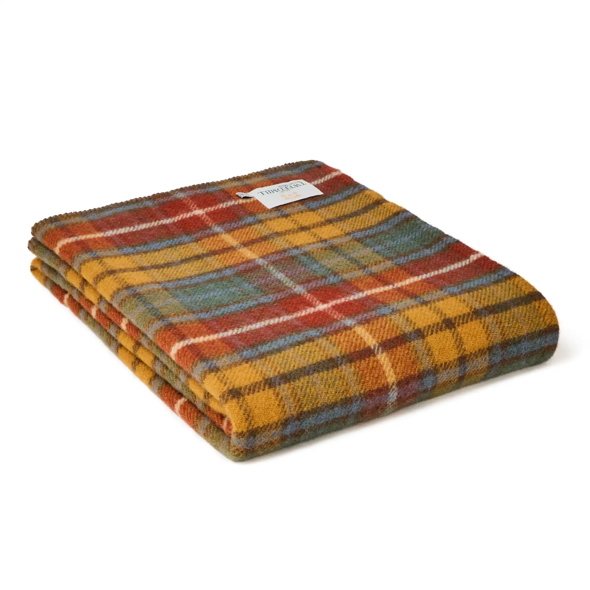 Deka z čisté vlny - Tartan with a Blanket Stitch Edge/Antique Buchanan