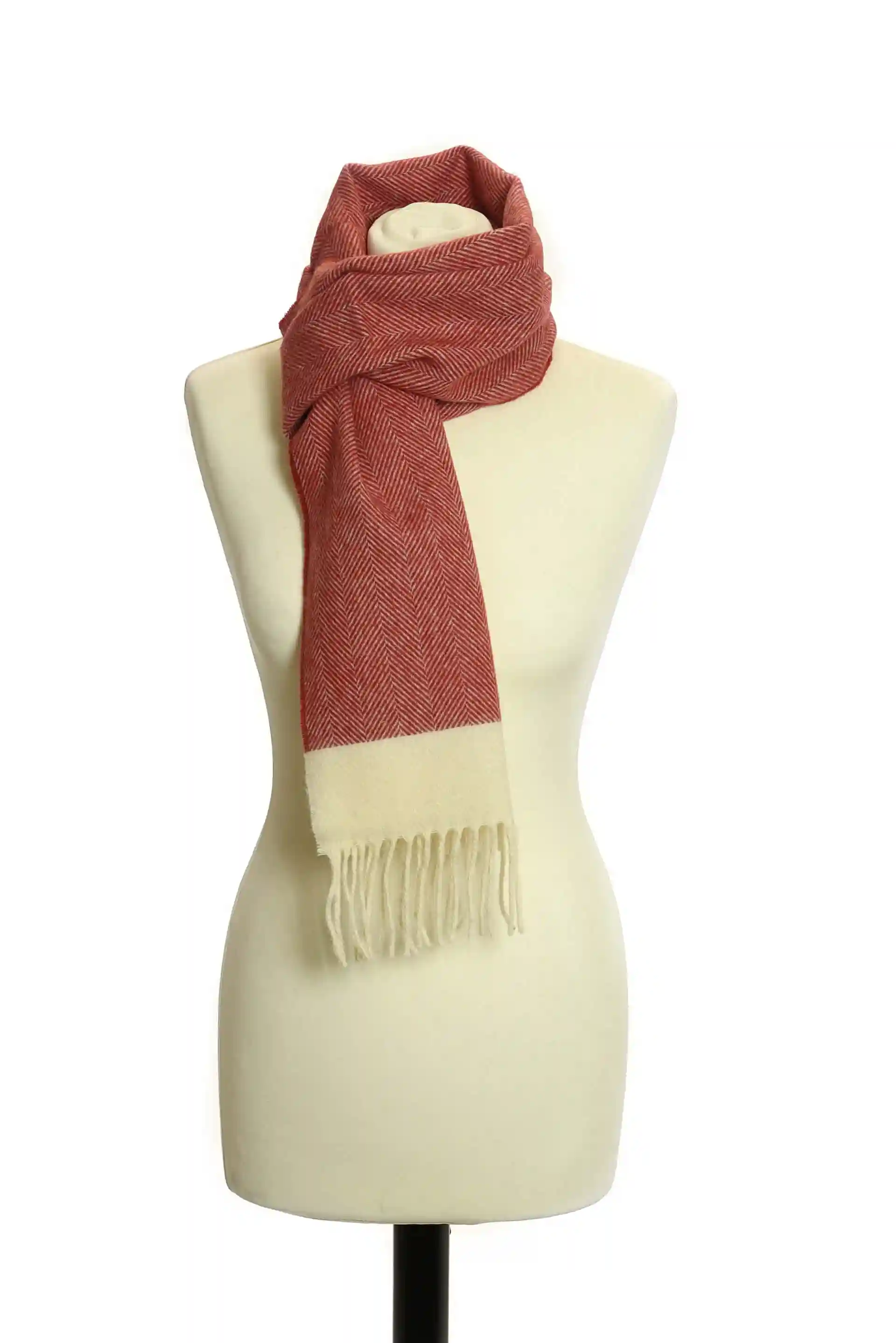 Vlněná šála - Lambswool/Herringbone Red Apple