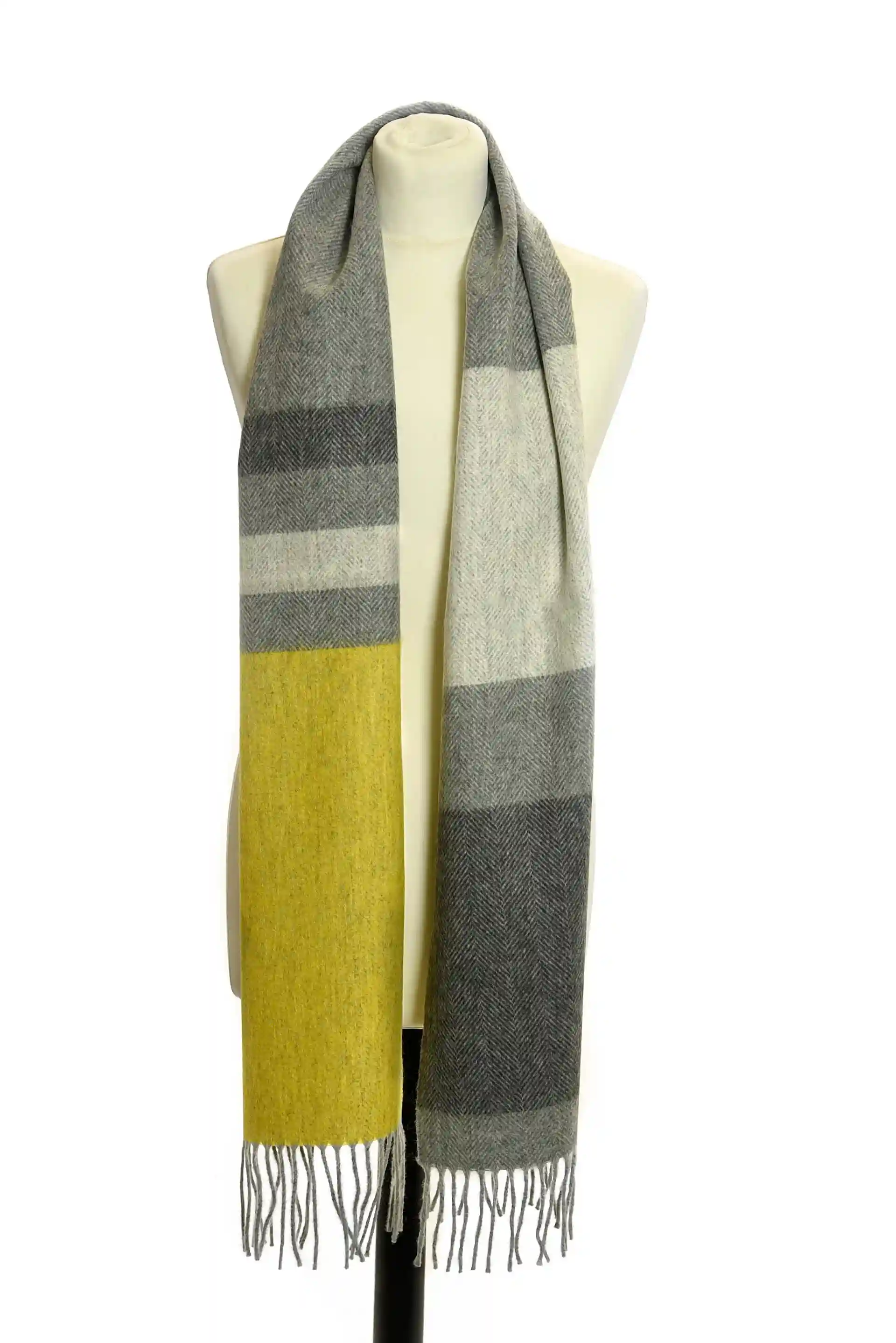 Wool scarf - Lambswool/Stripe Canary