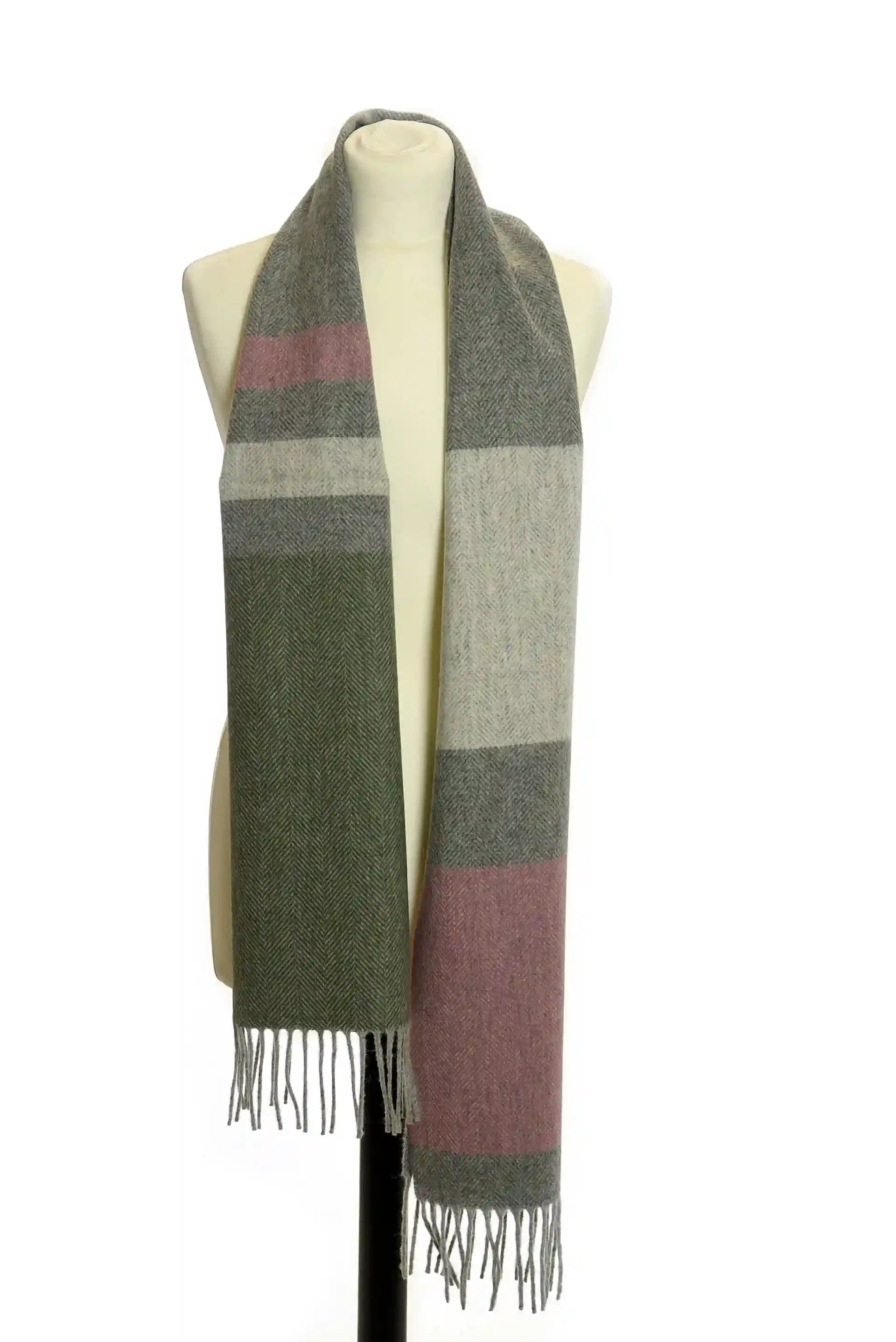 Vlněná šála - Lambswool/Stripe Roseate