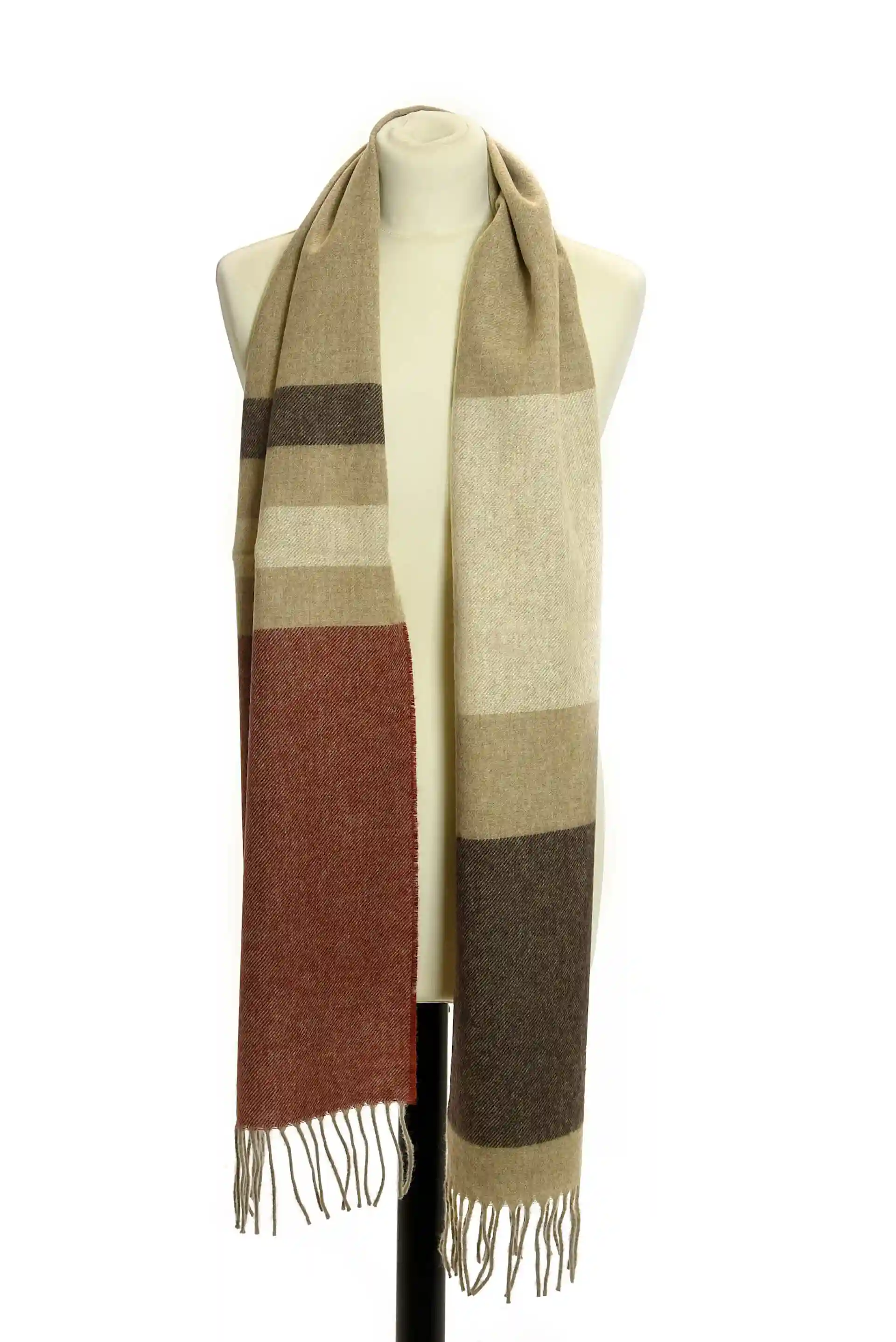 Vlněná šála - Lambswool/Stripe Wren