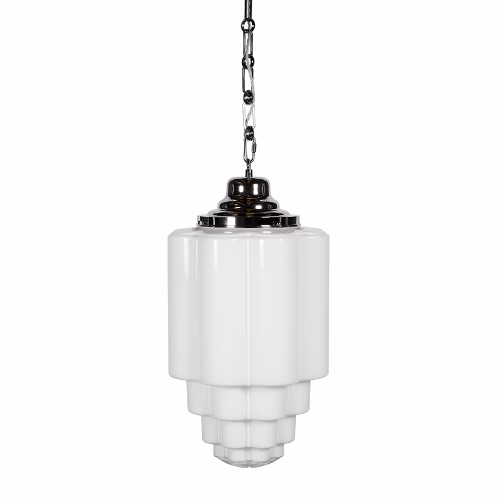 Glasshouse Nickel Opal Pendant Light